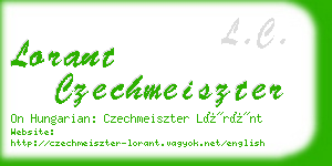 lorant czechmeiszter business card